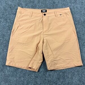 PXG Golf Shorts Mens 34 Orange Peach Performance Stretch Seersucker Athletic